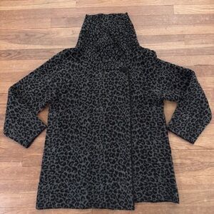 Christian Siriano Animal Print Cowl Neck Sweater Size XL 
 b31